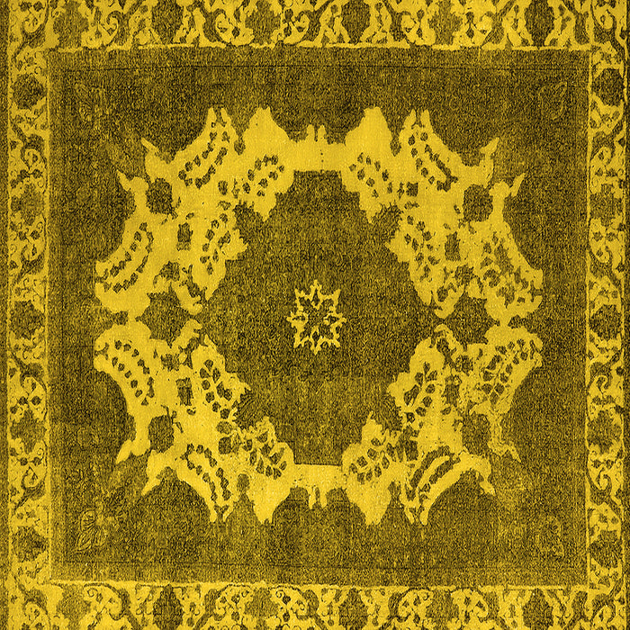 Square Oriental Yellow Industrial Rug, urb2910yw