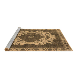 Sideview of Machine Washable Oriental Brown Industrial Rug, wshurb2910brn