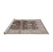 Sideview of Machine Washable Industrial Modern Brown Rug, wshurb2911