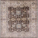 Square Machine Washable Industrial Modern Brown Rug, wshurb2911