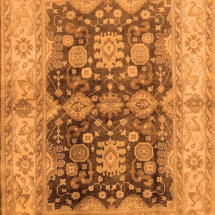 Machine Washable Oriental Orange Traditional Area Rugs, wshurb2911org