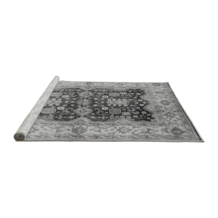Sideview of Machine Washable Oriental Gray Traditional Rug, wshurb2911gry