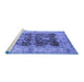 Sideview of Machine Washable Oriental Blue Traditional Rug, wshurb2911blu