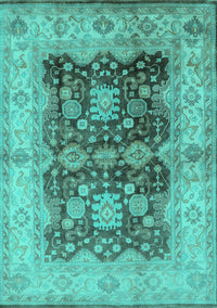 Oriental Turquoise Traditional Rug, urb2911turq