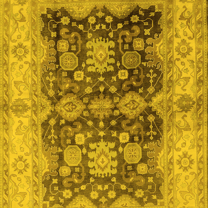 Oriental Yellow Traditional Rug, urb2911yw