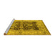 Sideview of Machine Washable Oriental Yellow Traditional Rug, wshurb2911yw