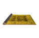 Sideview of Oriental Yellow Traditional Rug, urb2911yw