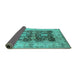 Sideview of Oriental Turquoise Traditional Rug, urb2911turq