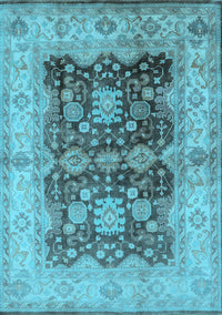 Oriental Light Blue Traditional Rug, urb2911lblu