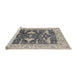 Sideview of Machine Washable Industrial Modern Ash Gray Rug, wshurb2912