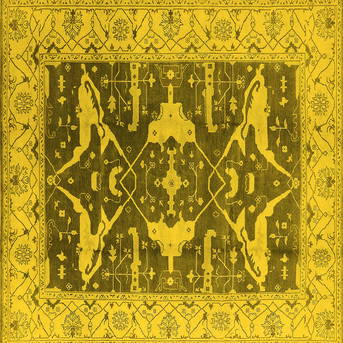 Square Oriental Yellow Industrial Rug, urb2912yw