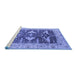 Sideview of Machine Washable Oriental Blue Industrial Rug, wshurb2912blu