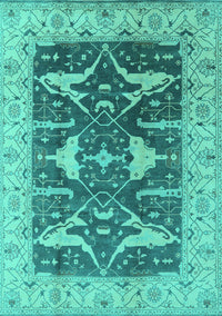 Oriental Turquoise Industrial Rug, urb2912turq