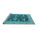 Sideview of Machine Washable Oriental Light Blue Industrial Rug, wshurb2912lblu