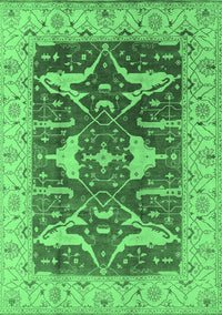 Oriental Emerald Green Industrial Rug, urb2912emgrn