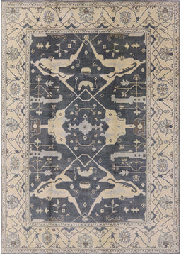 Mid-Century Modern Ash Gray Oriental Rug, urb2912