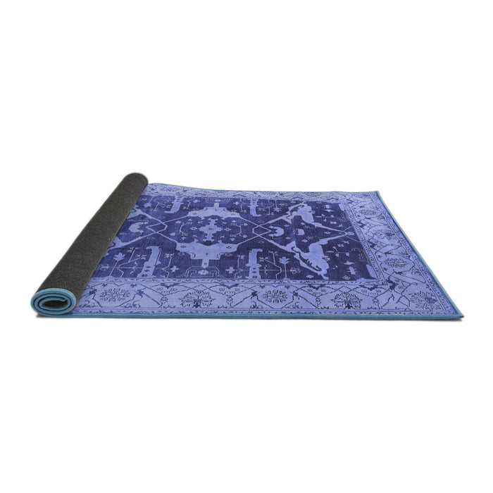 Sideview of Oriental Blue Industrial Rug, urb2912blu