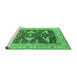 Sideview of Machine Washable Oriental Emerald Green Industrial Area Rugs, wshurb2912emgrn