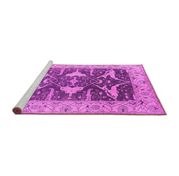 Sideview of Machine Washable Oriental Pink Industrial Rug, wshurb2912pnk