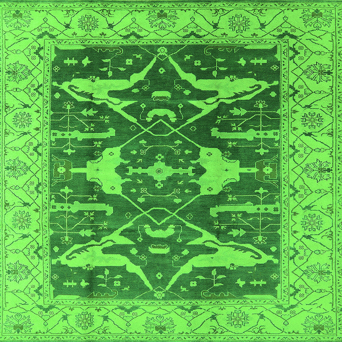 Square Oriental Green Industrial Rug, urb2912grn