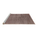 Sideview of Machine Washable Industrial Modern Chestnut Brown Rug, wshurb2913