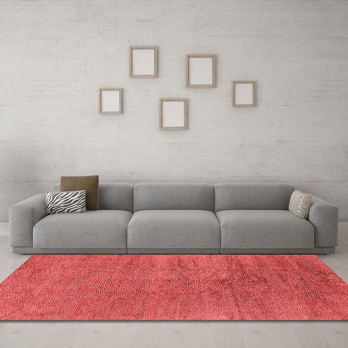 Industrial Red Washable Rugs