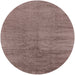 Round Mid-Century Modern Chestnut Brown Oriental Rug, urb2913