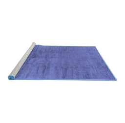 Sideview of Machine Washable Oriental Blue Industrial Rug, wshurb2913blu