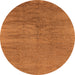 Round Oriental Orange Industrial Rug, urb2913org