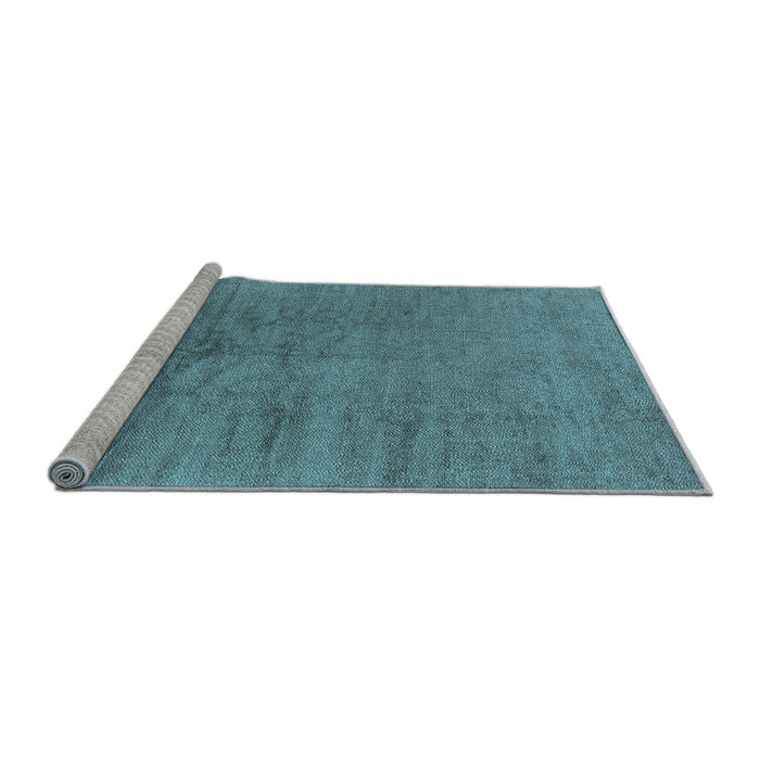 Sideview of Machine Washable Oriental Light Blue Industrial Rug, wshurb2913lblu