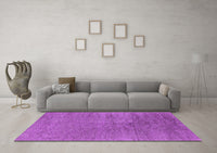 Machine Washable Oriental Purple Industrial Rug, wshurb2913pur