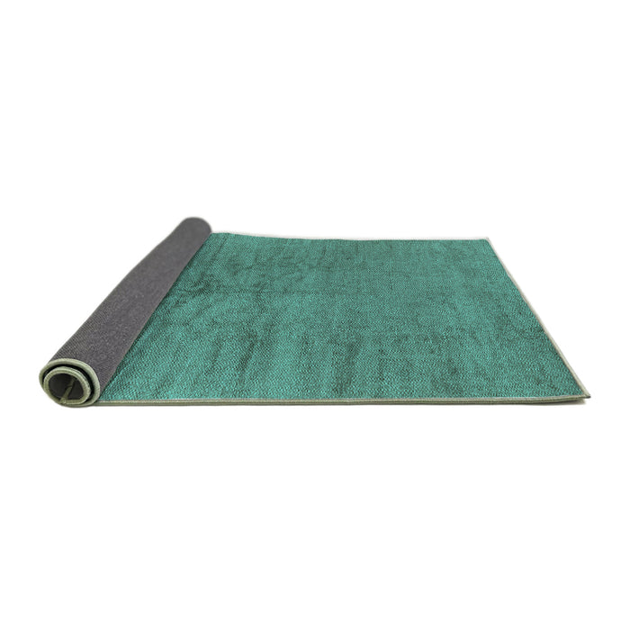Sideview of Oriental Turquoise Industrial Rug, urb2913turq
