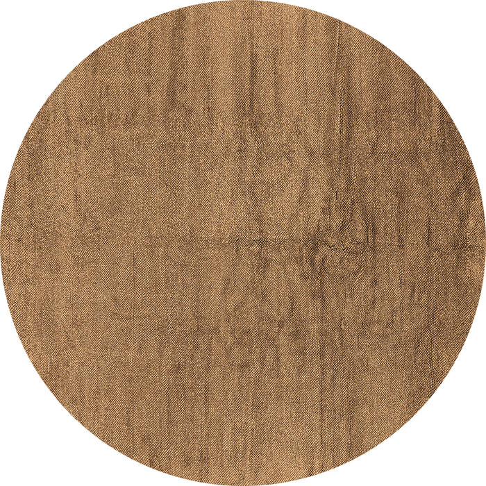 Round Machine Washable Oriental Brown Industrial Rug, wshurb2913brn
