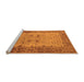 Sideview of Machine Washable Oriental Orange Traditional Area Rugs, wshurb2914org