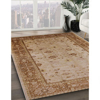 Mid-Century Modern Light Copper Gold Oriental Rug, urb2914