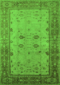 Oriental Green Traditional Rug, urb2914grn