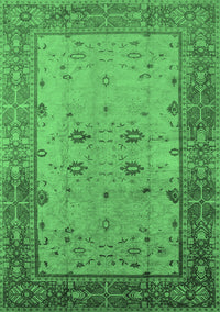 Oriental Emerald Green Traditional Rug, urb2914emgrn