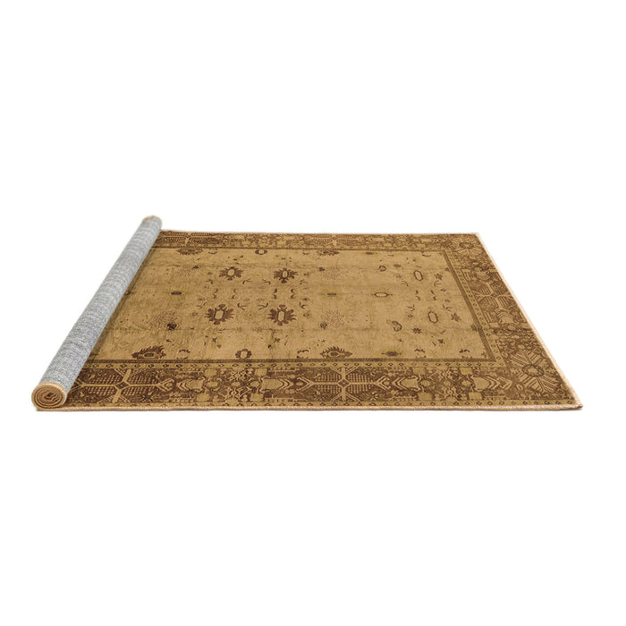 Sideview of Machine Washable Oriental Brown Traditional Rug, wshurb2914brn