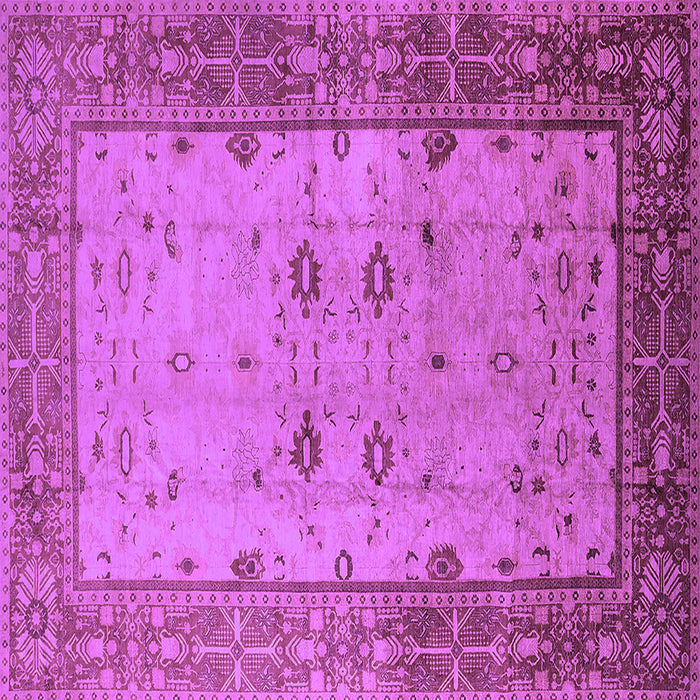 Square Machine Washable Oriental Purple Traditional Area Rugs, wshurb2914pur