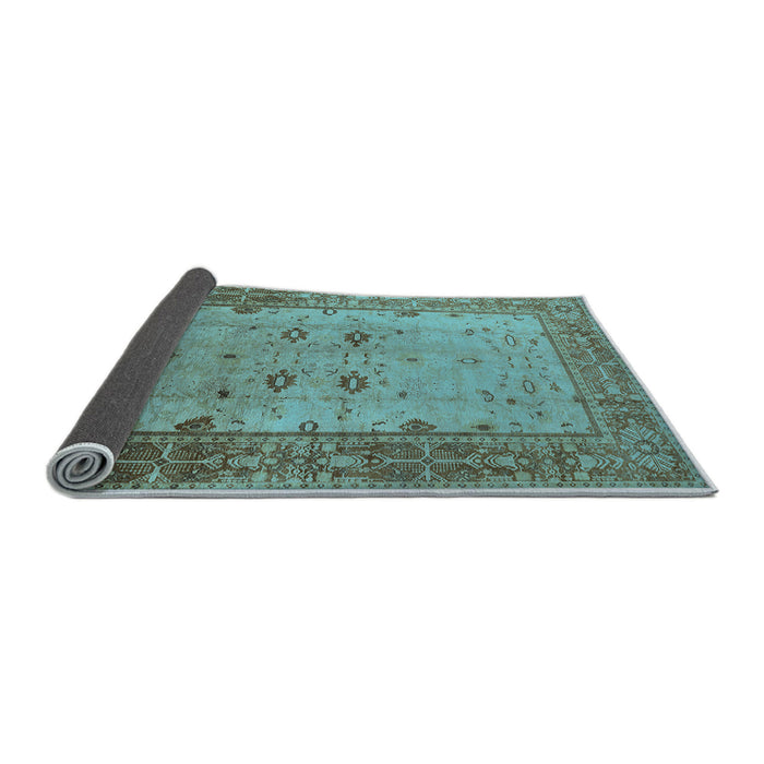 Sideview of Oriental Light Blue Traditional Rug, urb2914lblu