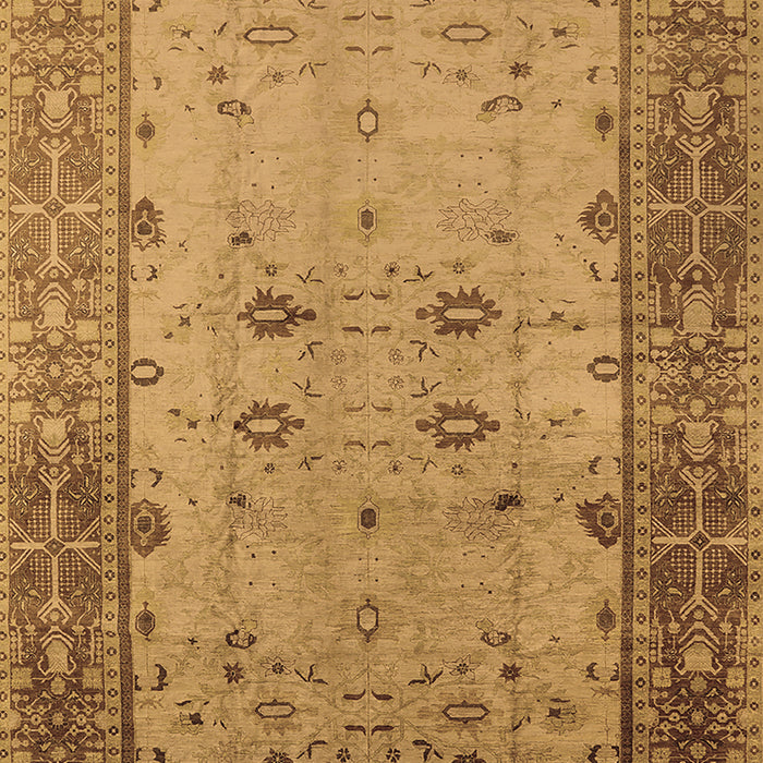 Machine Washable Oriental Brown Traditional Rug, wshurb2914brn