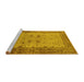 Sideview of Machine Washable Oriental Yellow Traditional Rug, wshurb2914yw