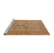 Sideview of Machine Washable Industrial Modern Brown Sand Brown Rug, wshurb2915