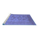 Sideview of Machine Washable Oriental Blue Industrial Rug, wshurb2915blu