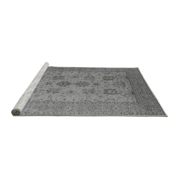Sideview of Machine Washable Oriental Gray Industrial Rug, wshurb2915gry
