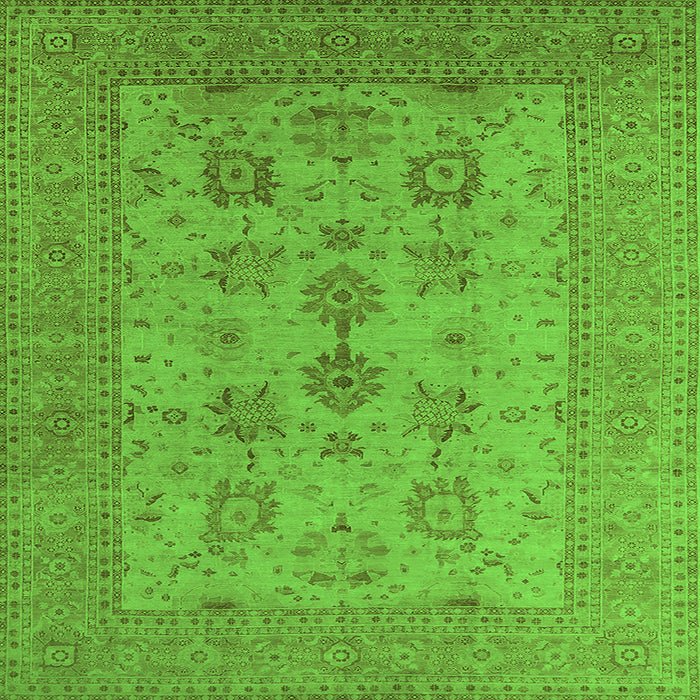 Square Oriental Green Industrial Rug, urb2915grn