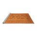 Sideview of Machine Washable Oriental Orange Industrial Area Rugs, wshurb2915org