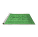 Sideview of Machine Washable Oriental Emerald Green Industrial Area Rugs, wshurb2915emgrn