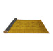 Sideview of Oriental Yellow Industrial Rug, urb2915yw