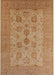 Mid-Century Modern Brown Sand Brown Oriental Rug, urb2915